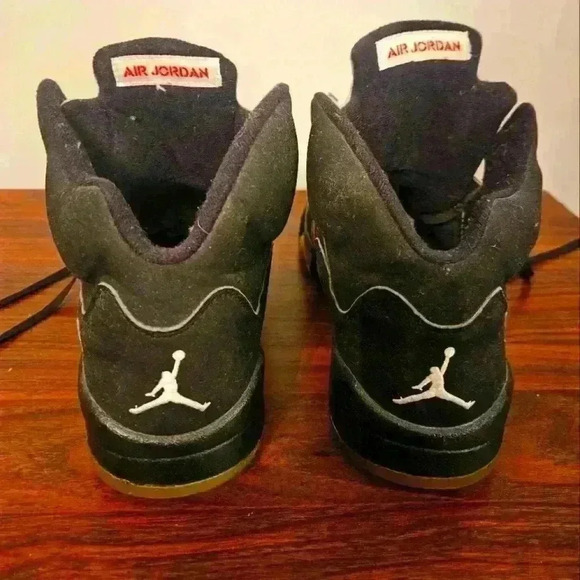 Nike Air Jordan Black Metalic Retro 5 136027-004 Mens Sz 9.5 VGUC - Picture 4 of 7